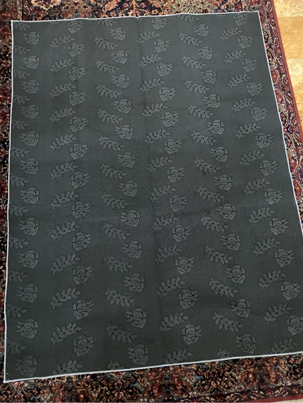 Large Vibrant Tropical Floral Area Rug/Mat - Picture 3 of 5